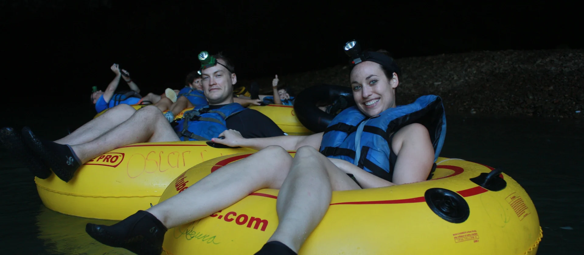 Guests preparing for a cave adventure featured in the four-day Cayo package